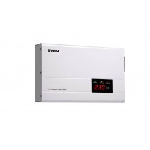 SVEN Стабилизатор AVR SLIM-500 LCD (400Вт,Входное 140-260В, 1*CEE7/4 розетка, настенное крепление). арт.:SV-012809