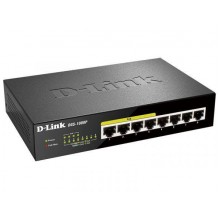 D-Link DGS-1008P/F3A Неуправляемый коммутатор с 8 портами 10/100/1000Base-T (4 порта PoE 802.3af/at, PoE-бюджет 60 Вт)