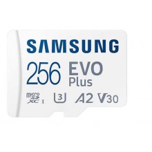 Флеш карта microSD 256GB SAMSUNG EVO PLUS microSDXC Class 10, UHS-I, A2 V30 U3 (SD адаптер) 160MB/s арт.:MB-MC256SA/EU