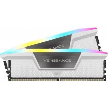 Модуль памяти CORSAIR 32GB 6000МГц DDR5 CL30 DIMM (Kit of 2x16GB) XMP 3.0 & AMD EXPO, Vengeance RGB White арт.:CMH32GX5M2B6000Z30W
