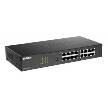 D-Link DGS-1016D/J1A Неуправляемый коммутатор с 16 портами 10/100/1000Base-T и DIP-переключателем