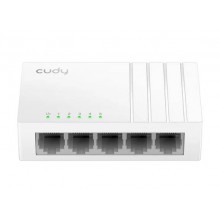 Cudy FS105D Настольный коммутатор с 5 портами 10/100 Мбит/с, пластиковый корпус