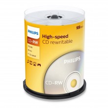 Диск CD-RW Philips 700 Mb, 12х, Cake Box (100) арт.:CW7D2NB00/97
