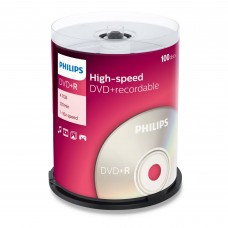 Диск DVD+R Philips 4.7 Gb, 16x, Cake Box (100) арт.:DR4S6B00F/97