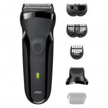 Braun Электрическая бритва S3 300BT черная сухое бритье с триммером для бороды тип 5408 арт.:Б0070043