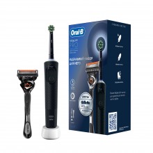 Braun Oral-B Электрическая зубная щетка Vitality Pro D103.413.3 Black тип 3708 + Бритва Gillette Fusion ProGlide Flex арт.:Б0068086