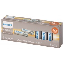 Philips Батарейки LR6A20BX/51 АА алкалиновые 1,5v, LR6-20BL Entry (20/400/20400). Блистер 20 шт. арт.:Б0067849 Philips Батарейки LR6A20BX/51 АА алкалиновые 1,5v, LR6-20BL Entry (20/400/20400). Блистер 20 шт. арт.:Б0067849