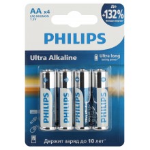 Philips Батарейки LR6E4B/51 АА алкалиновые 1,5v, LR6-4BL Ultra (4/48/144/18432). Блистер 4 шт. арт.:Б0062694 Philips Батарейки LR6E4B/51 АА алкалиновые 1,5v, LR6-4BL Ultra (4/48/144/18432). Блистер 4 шт. арт.:Б0062694