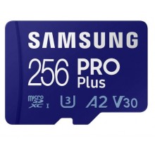 Флеш карта microSD 256GB SAMSUNG PRO PLUS microSDXC Class 10, UHS-I, A2 V30 U3 (SD адаптер) 160/120 MB/s арт.:MB-MD256KA/APC