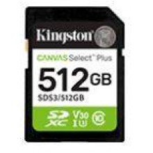 Kingston Technology Флеш карта SD 512GB Kingston SDXC Class 10 UHS-I U3 V30 Canvas Select Plus 150Mb/s арт.:SDS3/512GB