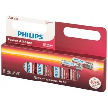 Philips Батарейки LR6P12W/51 АА алкалиновые 1,5v, LR6-12BL Power (12/240/19200). Блистер 12 шт. арт.:Б0064661