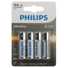 Philips Батарейки LR6A4B/51 АА алкалиновые 1,5v, LR6-4BL Entry (4/48/144/20160). Блистер 4 шт. арт.:Б0062745