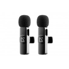 Defender Петличный микрофон Talky-138 wrls, черный, на прищепке, 2шт арт.:64138
