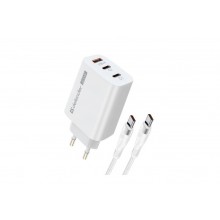 Defender Сетевое ЗУ UPC-60 65W, USB A+C+С, кабель Type-C_1 арт.:83681 Defender Сетевое ЗУ UPC-60 65W, USB A+C+С, кабель Type-C_1 арт.:83681