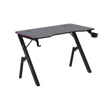 Defender Игровой компьютерный стол Ino подвес кружк+гарн,черн,МДФ,RGB арт.:64074 Defender Игровой компьютерный стол Ino подвес кружк+гарн,черн,МДФ,RGB арт.:64074