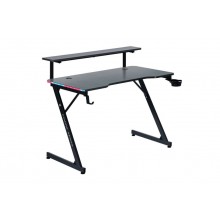 Defender Игровой компьютерный стол Adamant полка,подвесы,черн,МДФ,RGB арт.:64075 Defender Игровой компьютерный стол Adamant полка,подвесы,черн,МДФ,RGB арт.:64075