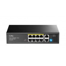 Cudy FS1010PG Коммутатор с 8 портами 100 Мбит/с (PoE+) и 2 гигабитными портами Cudy FS1010PG Коммутатор с 8 портами 100 Мбит/с (PoE+) и 2 гигабитными портами