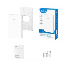 Cudy AP1300 Wall Встраиваемая в стену гигабитная точка доступа Wi-Fi AC1200, 2,4/5 ГГц, до 1167 Мбит/с, 5х1 Гбит/с