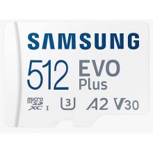 Флеш карта microSD 512GB SAMSUNG EVO PLUS microSDXC Class 10, UHS-I, A2 V30 U3 (SD адаптер) 160MB/s арт.:MB-MC512SA/APC Флеш карта microSD 512GB SAMSUNG EVO PLUS microSDXC Class 10, UHS-I, A2 V30 U3 (SD адаптер) 160MB/s арт.:MB-MC512SA/APC