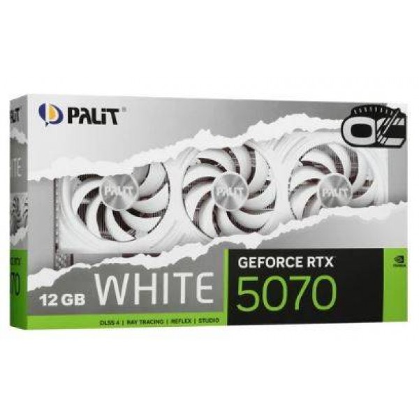 Видеокарта RTX5070 12GB PALIT WHITE OC (PA-RTX5070 WHITE OC 12GB) арт.:NE75070U19K9-GB2050W