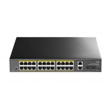 Cudy GS1026PS2 1.0 Коммутатор с 24 гигабитными портами, 2 гигабитными портами Uplink, 2 портами SFP и поддержкой PoE+
