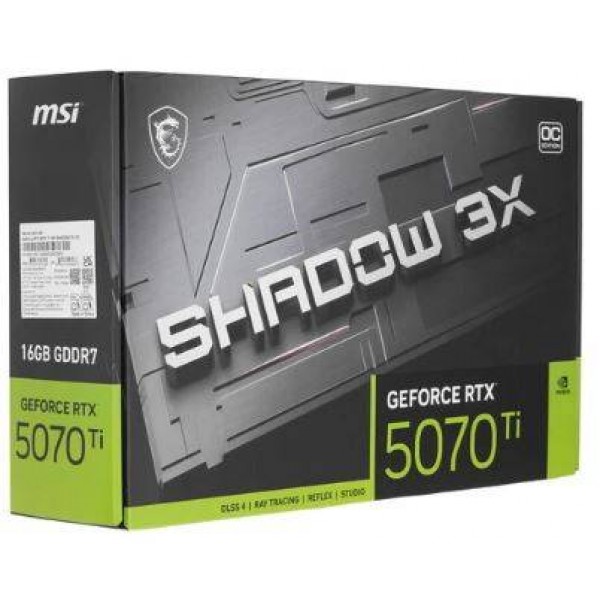 Видеокарта RTX5070Ti 16GB MSI SHADOW 3X OC (RTX 5070 Ti 16G SHADOW 3X OC)