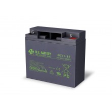 Аккумуляторная батарея B.B. Battery BC 17-12 (12V 17Ah ДхШхВ 181х76х166 мм, масса 5,62 кг) клеммы B1 (М5 болт и гайка)
