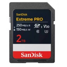 Флеш карта SD 2TB SanDisk SDHC 10 UHS-I A2 C10 V30 U3 Extreme Pro 250MB/s арт.:SDSDXXD-2T00-GN4IN