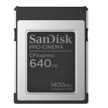 Флеш карта CFexpress Type B 640GB SanDisk CFexpress™ PRO-CINEMA Type B 1400/1500 Mb/s арт.:SDCFEC-640G-GN4NN