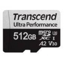 Флеш карта microSD 512GB Transcend Ultra Perfomrance microSDXC Class 10 UHS-I U3, V30, A2, (SD адаптер) арт.:TS512GUSD340S