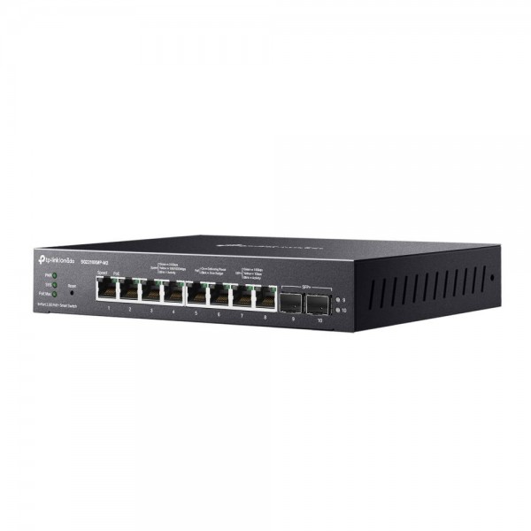 TP-Link SG2210XMP-M2 Omada управляемый PoE-коммутатор Smart с 8 портами 2.5GBASE-T и 2 SFP+ слотами 10G