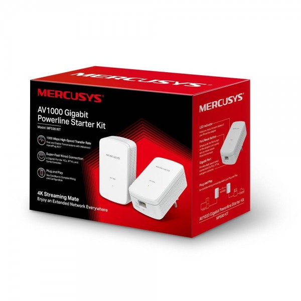 Mercusys MP500 KIT Комплект гигабитных адаптеров Powerline AV1000