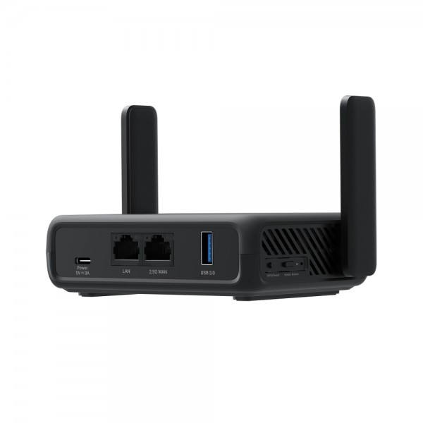 Mercusys MR84X-Travel Роутер для путешествий Wi-Fi 6 AX3000, 2.4/5 ГГц, до 2,98 Гбит/с, LAN 1x1 Гбит/с, WAN 1x2,5 Гбит/с