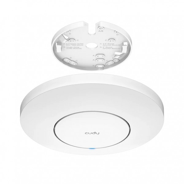 Cudy AP3000S Двухдиапазонная потолочная точка доступа Wi-Fi 6 AX3000, 2,4/5 ГГц, до 2976 Мбит/с, PoE 1х1 Гбит/с