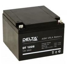 Аккумуляторная батарея Delta DT 1226 12В/26Ач, клемма Болт + гайка Ø 5,5 мм (175х166х125мм (125мм); 8кг; Срок службы 5ле арт.:4614010040010