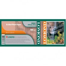Бумага широкоформатная с покрытием LOMOND матовая 610мм х 45м 105 г/м2 втулка 2