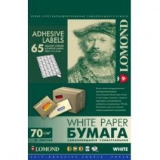 Самоклеящаяся бумага LOMOND универсальная для этикеток, A4, 65 делен. (38 x 21.2 мм), 70 г/м2, 50 листов. арт.:2100215