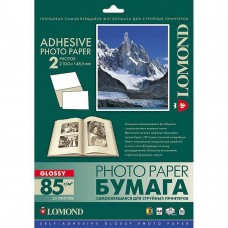Самоклеящаяся фотобумага LOMOND, глянцевая, A4, неделённая (210 x 297 мм), 85 г/м2, 25 листов. арт.:2410003