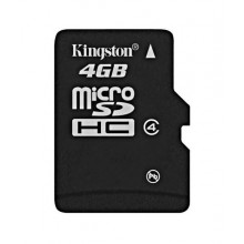 Kingston Technology Флеш карта microSD 4GB Kingston microSDHC Class 4 арт.:SDC4/4GBSP