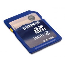 Kingston Technology Флеш карта SD 16GB Kingston SDHC Class 4 арт.:SD4/16GB