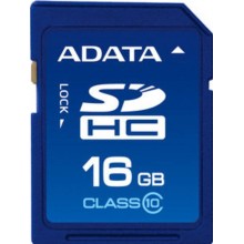 Флеш карта SD 16GB A-DATA SDHC Class 10 арт.:ASDH16GCL10-R