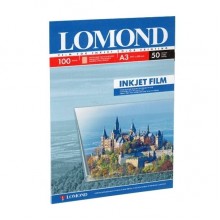Пленка Lomond PET Clear Ink Jet Film – прозрачная, А3, 100 мкм, 50 листов, для цветных струйных принтеров. арт.:0708315