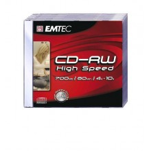 Диск CD-RW Emtec 700 Mb, 10x, Slim Case (10), (10/200) арт.:EKOR801010SLN