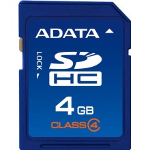 Флеш карта SD 4GB A-DATA SDHC Class 4 арт.:ASDH4GCL4-R