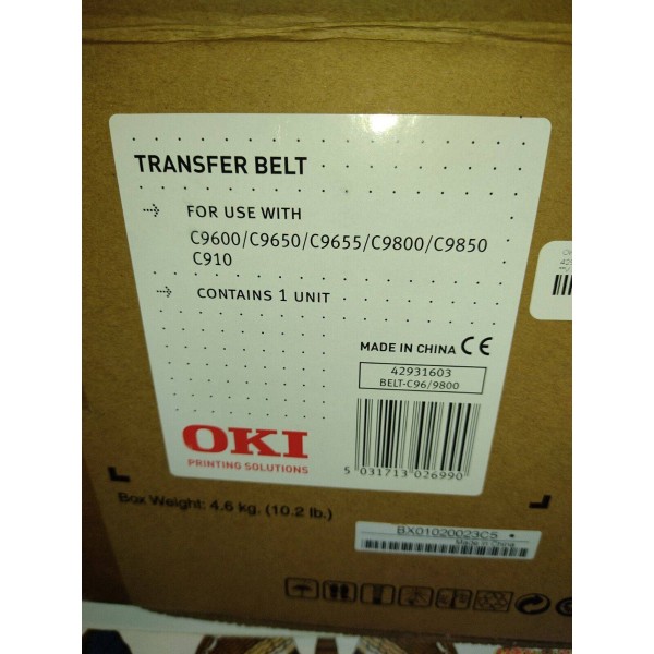 Лента переноса Oki C9600/9800/9650/9850/9655/ C910 100K арт.:42931603