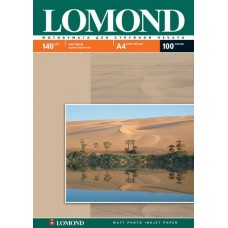 Фотобумага LOMOND Одностороняя Матовая, 140г/м2 , A4(21x29см)/100л. арт.:0102074