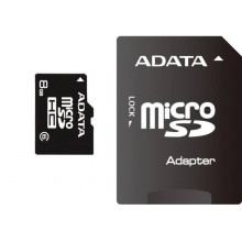 Флеш карта microSD 8GB A-DATA microSDHC Class 6 (SD адаптер) арт.:AUSDH8GCL6-RA1