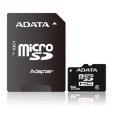 Флеш карта microSD 16GB A-DATA microSDHC Class 6 (SD адаптер) арт.:AUSDH16GCL6-RA1
