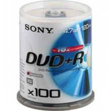 Диск DVD+R Sony 4.7 Gb, 16x, Cake Box (100), (100/400) арт.:100DPR47SP