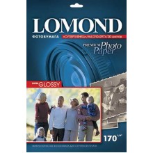 Фотобумага Lomond суперглянцевая (1101101), Super Glossy, A4, 170 г/м2, 20 л. арт.:95040310